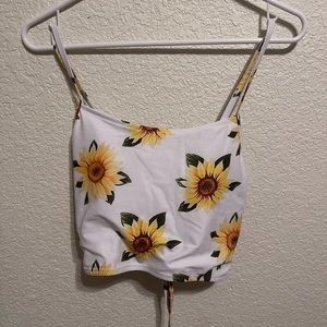 Zaful sunflower bathing suit top